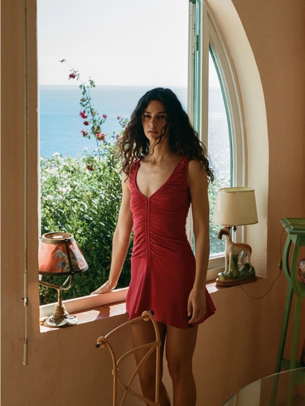 With Jean Red Bobby Dress